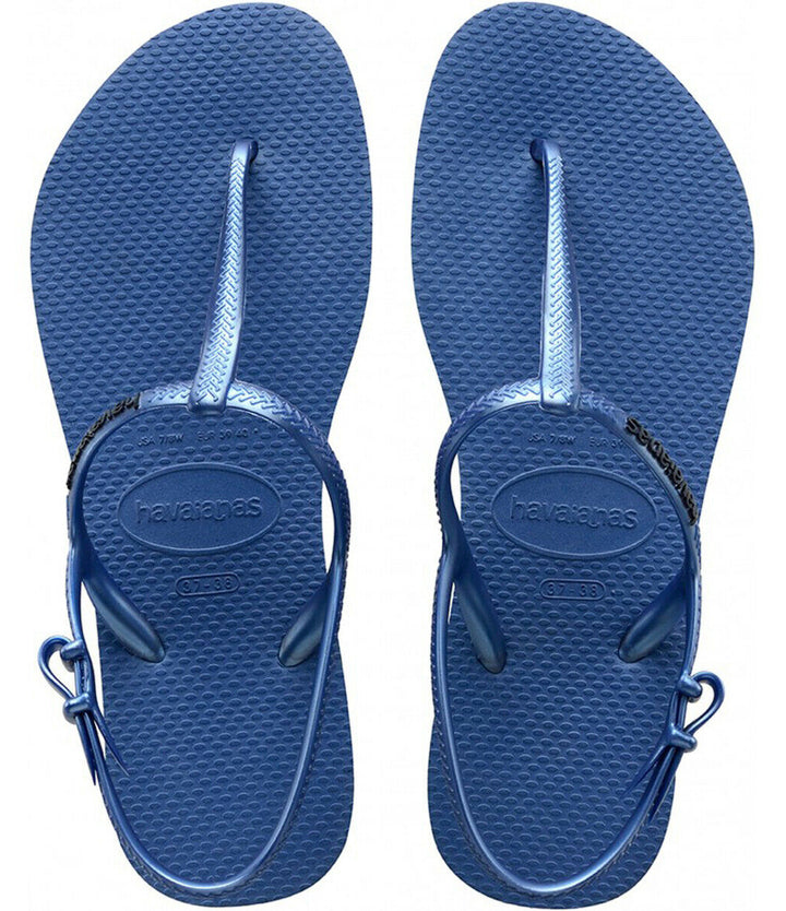 Havaianas Freedom Sandalo da donna sottile con cinturino alla caviglia in blu