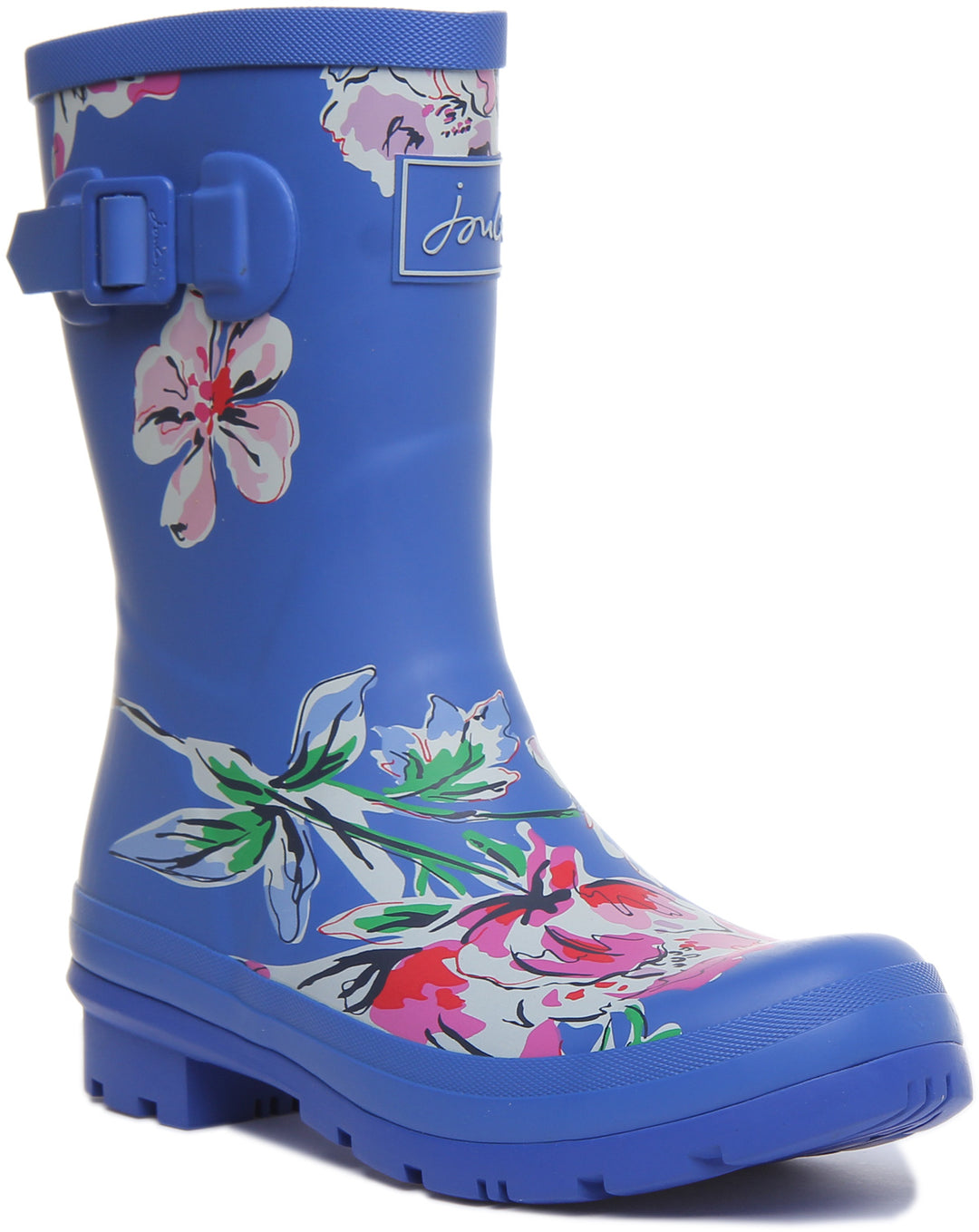 Joules Molly Welly Frauen Blumen mittlere Höhe Stiefel Blau