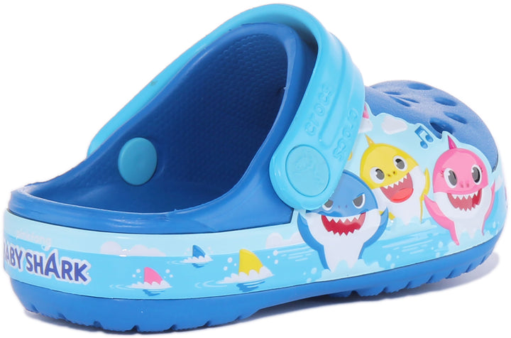 Crocs Fun Lab Kle k d Baby Hai Gedruckt Clog Sandale Blau
