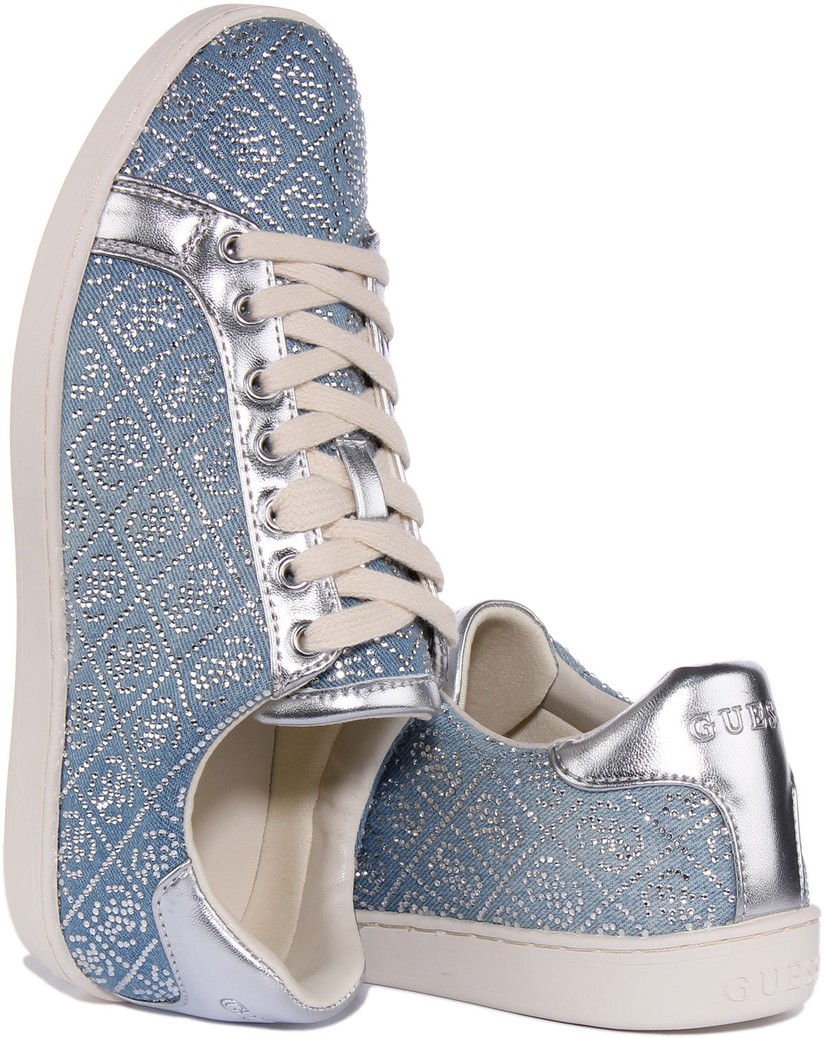 Guess Rosalia Fl7Rs2Den12 Blue For Women Diamante Printed