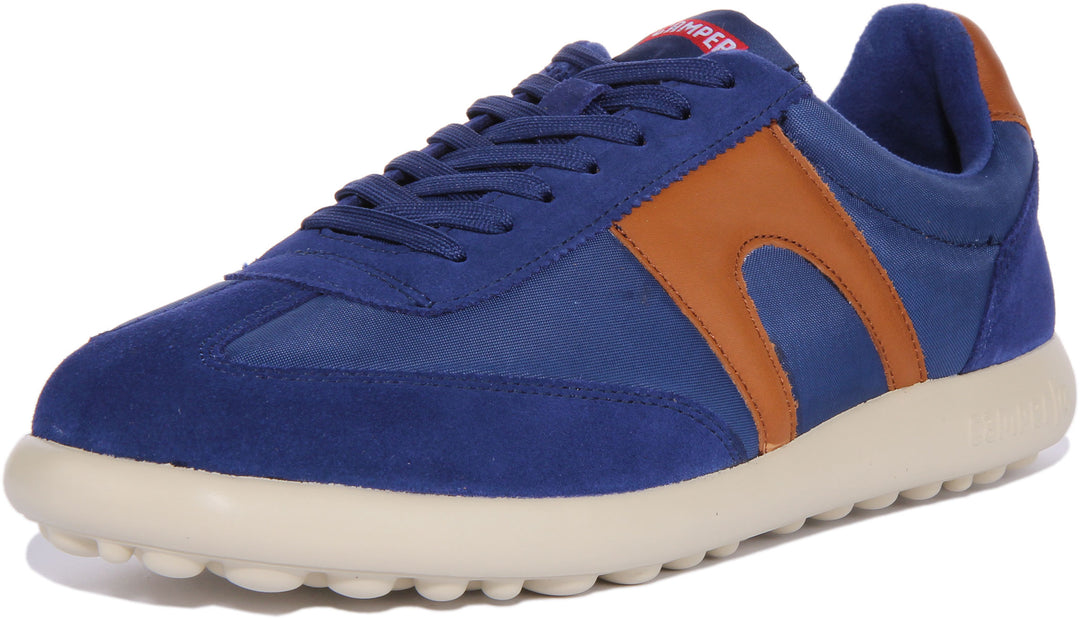Camper XLF In Blue For Men | Suede Nylon Flat Sole Shoes – 4feetshoes