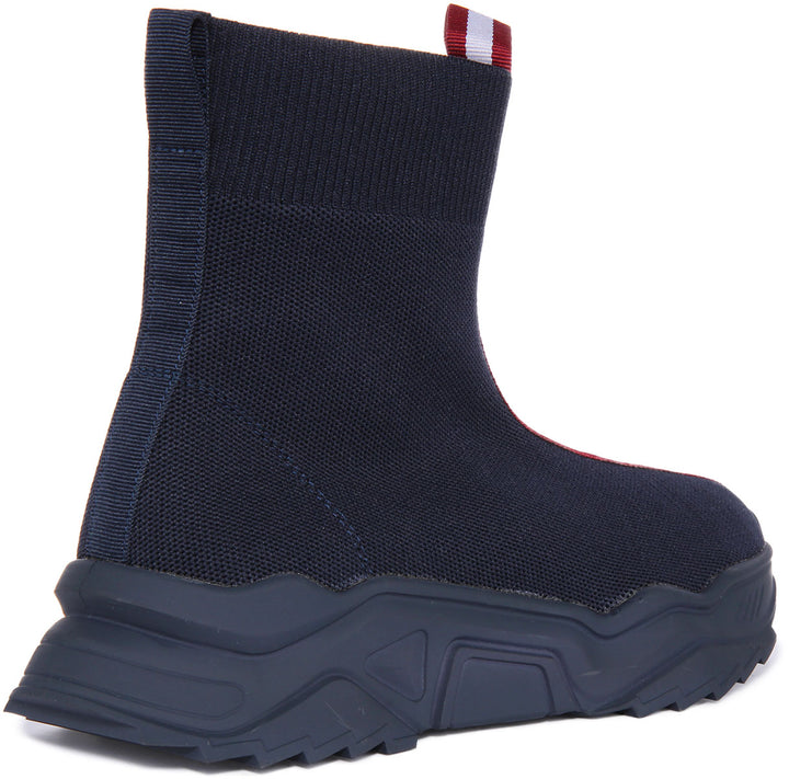Guess Sock Boot In Blue For Men