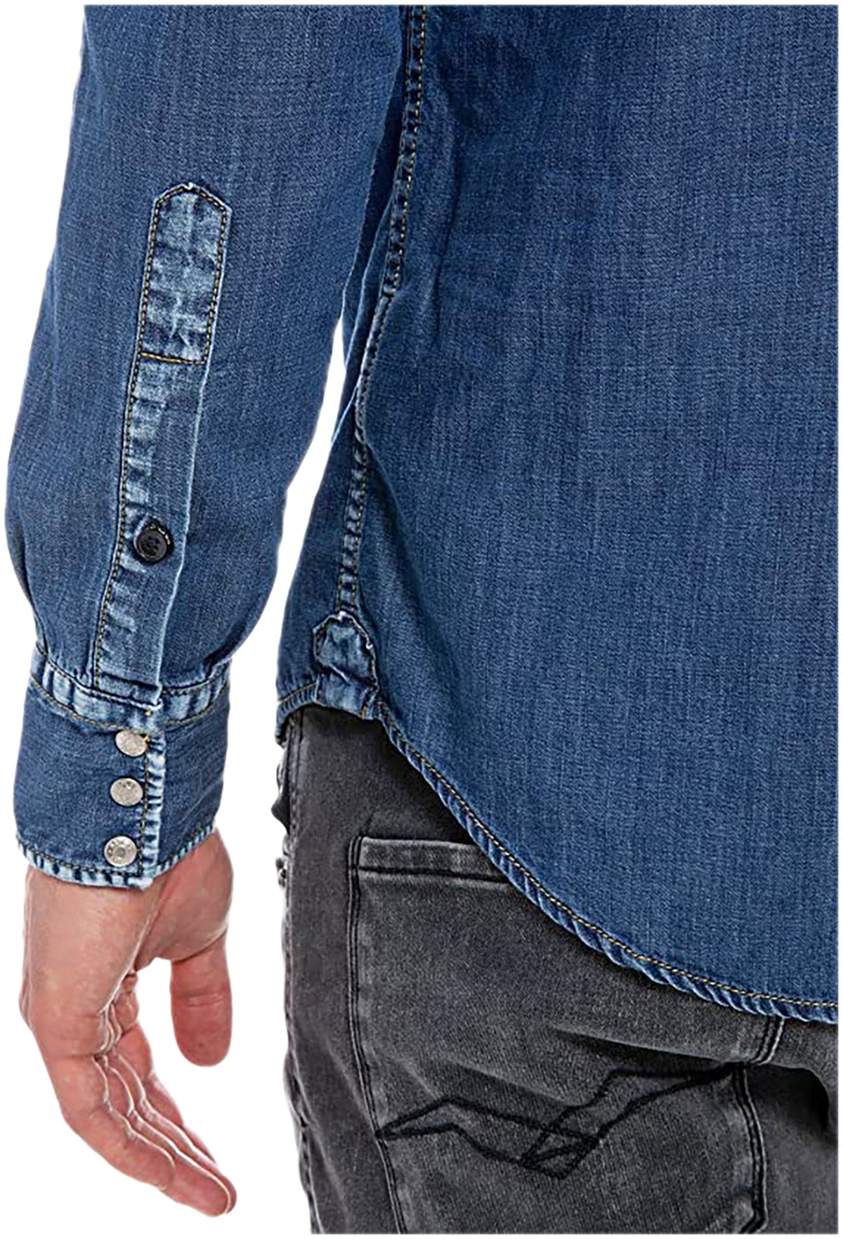 Replay Camicia Denim Uomo - M4981 - Cotone Biologico - Vestibilità Regolare - Denim Sostenibile