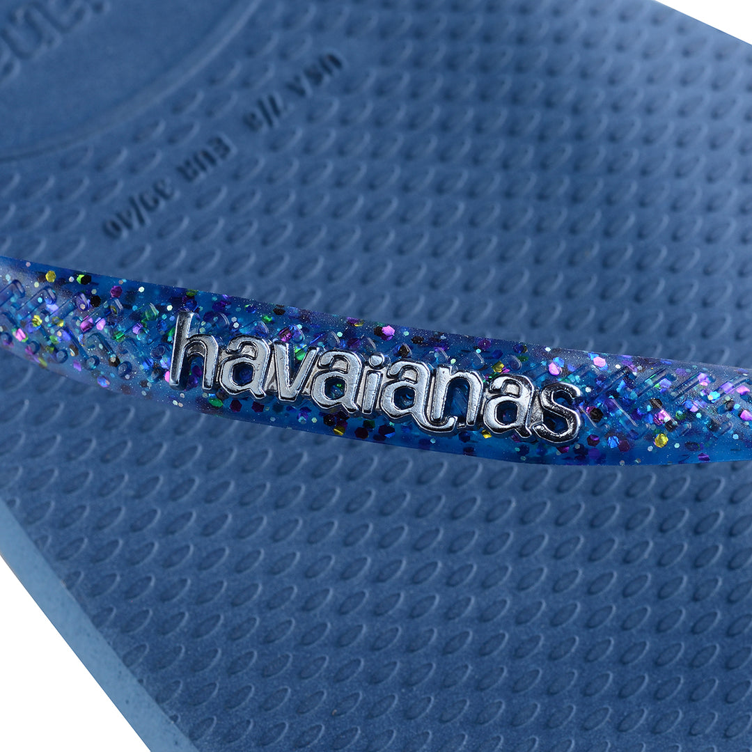 Havaianas Square Metallic In Blue Glitter For Women