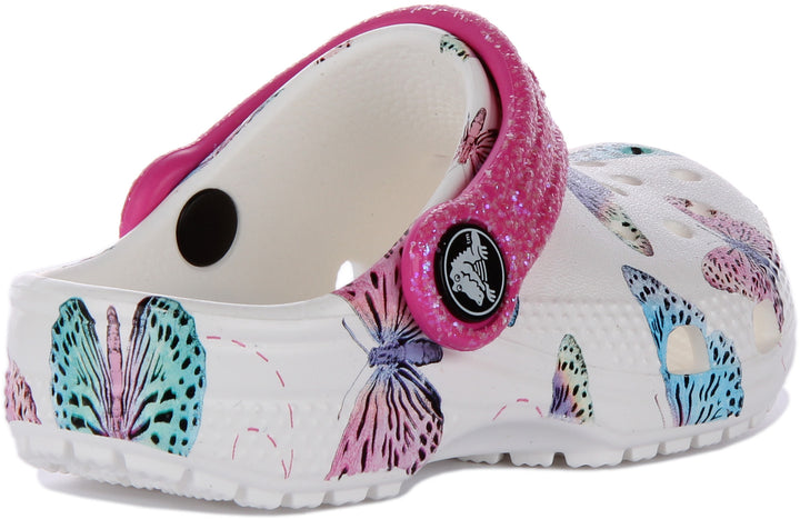 Crocs Classic Toddler Clog In Blue Butterfly