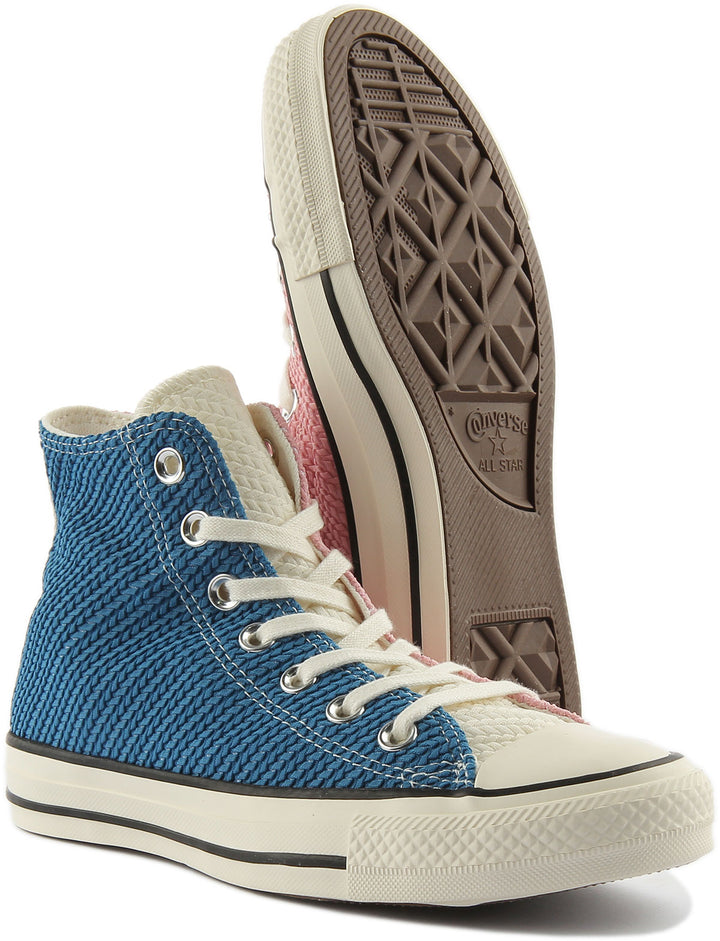 Converse All Star Hi 568664C In Blue Pink For Women