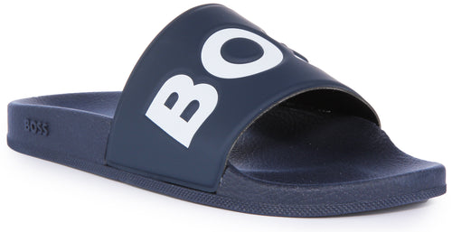 Boss Aryeh Rblg Sandalo in PVC con cinturino con logo da uomo in blu bianco