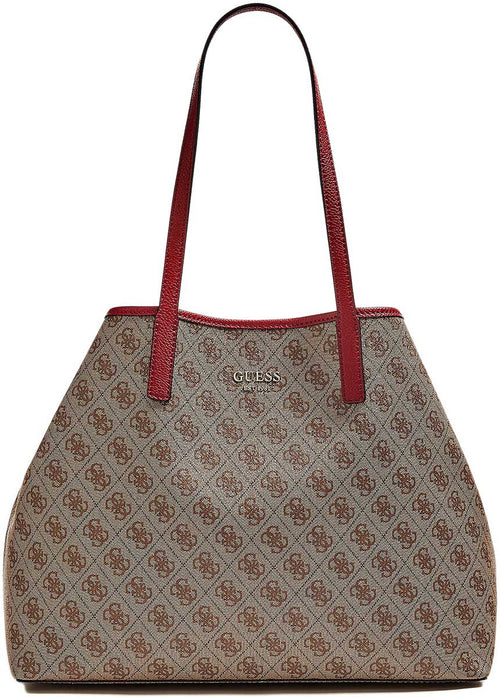Guess Vikky Women's Tote Bag In Brown