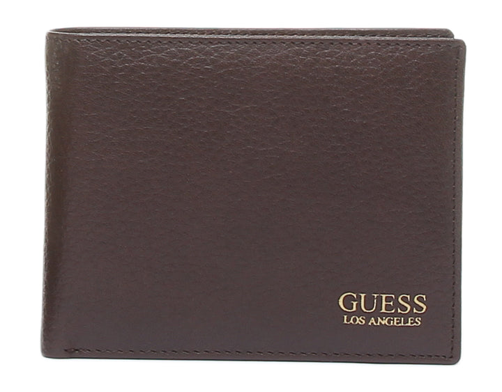 Guess Men's Leather Belt And Wallet Gift Set In Brown