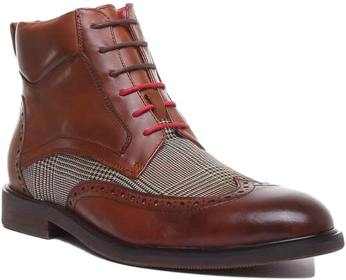 JUSTINREESS Douglas Zapatos de diseño brogue para hombre en marrón