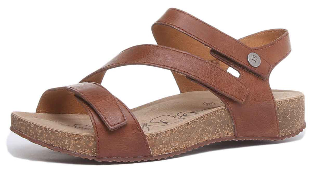 Josef Seibel Tonga 25 sandales marron à boucle et crochet à la cheville pour femmes