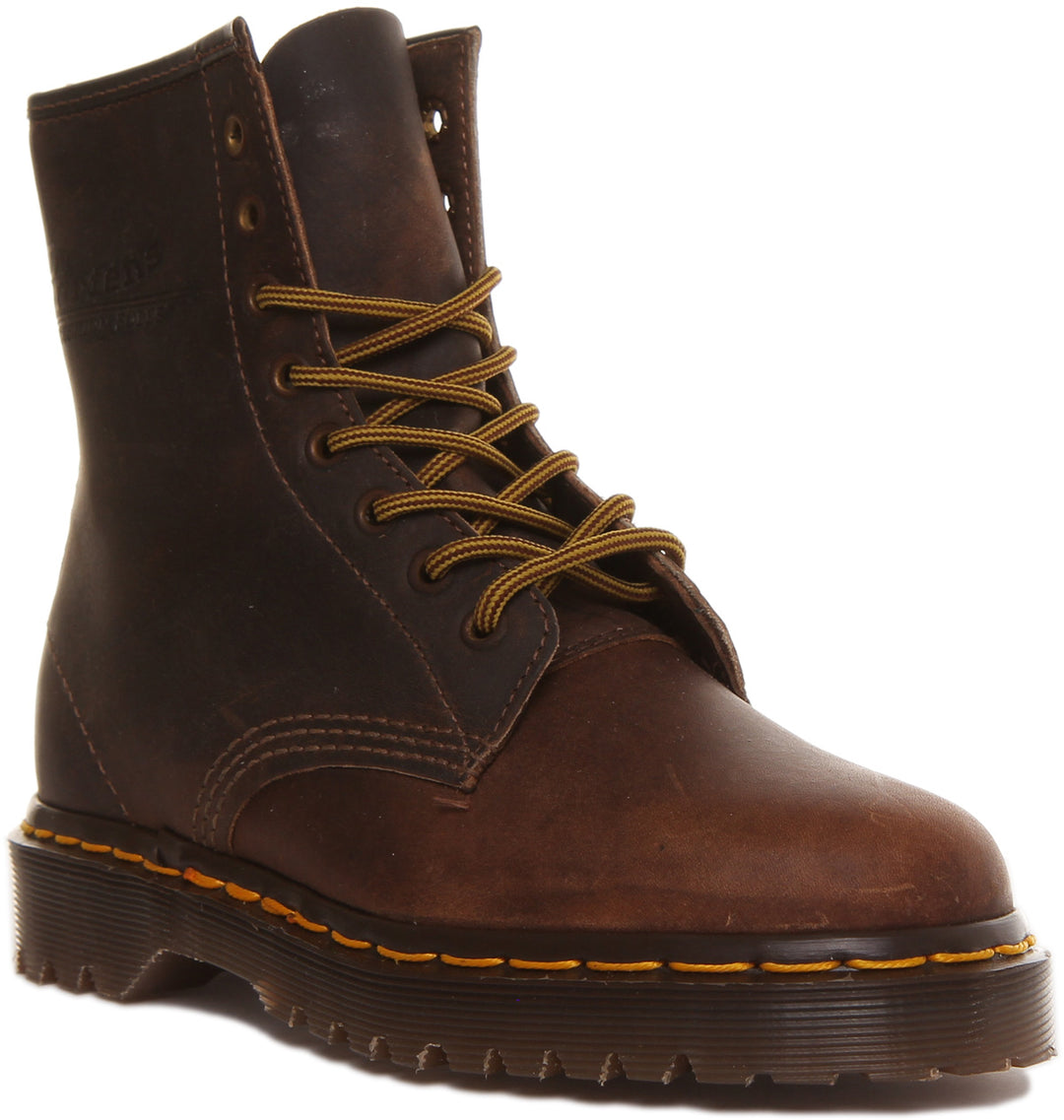 Dr Martens 1460 Brown Vintage Lace Up Eyelet Leather Ankle