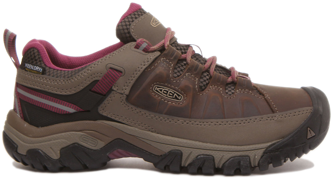 Keen Targhee 3 Zapatos de senderismo de cuero con cordones para mujer en marrón