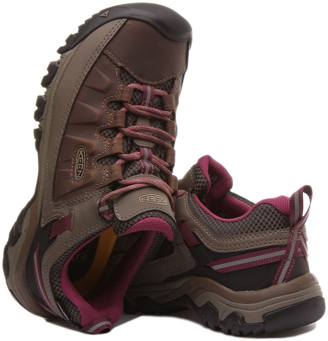 Keen Targhee 3 Chaussures de randonnée en cuir imperméable à lacets pour femmes en marron