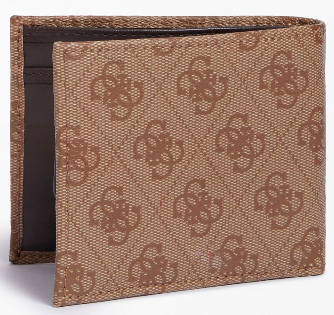 Guess Vezzola Wallet with Coin Pocket In Brown For Men