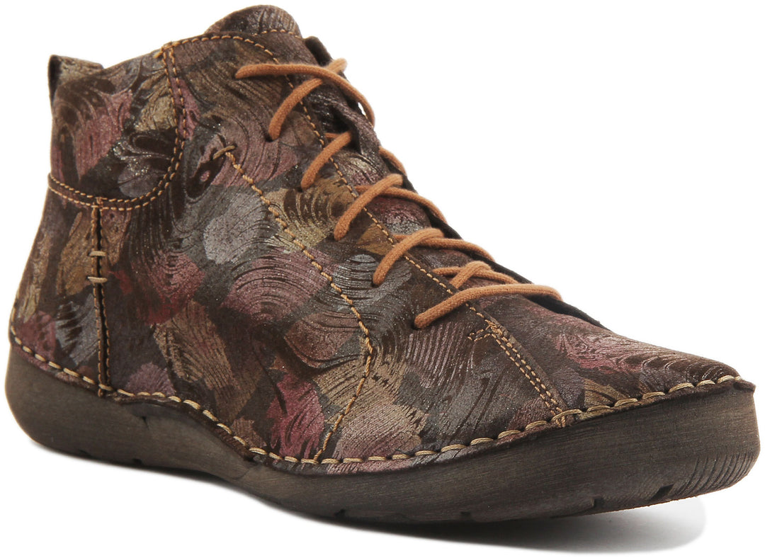 Josef Seibel Fergey 97 Ankle Boots Brown Floral Damen