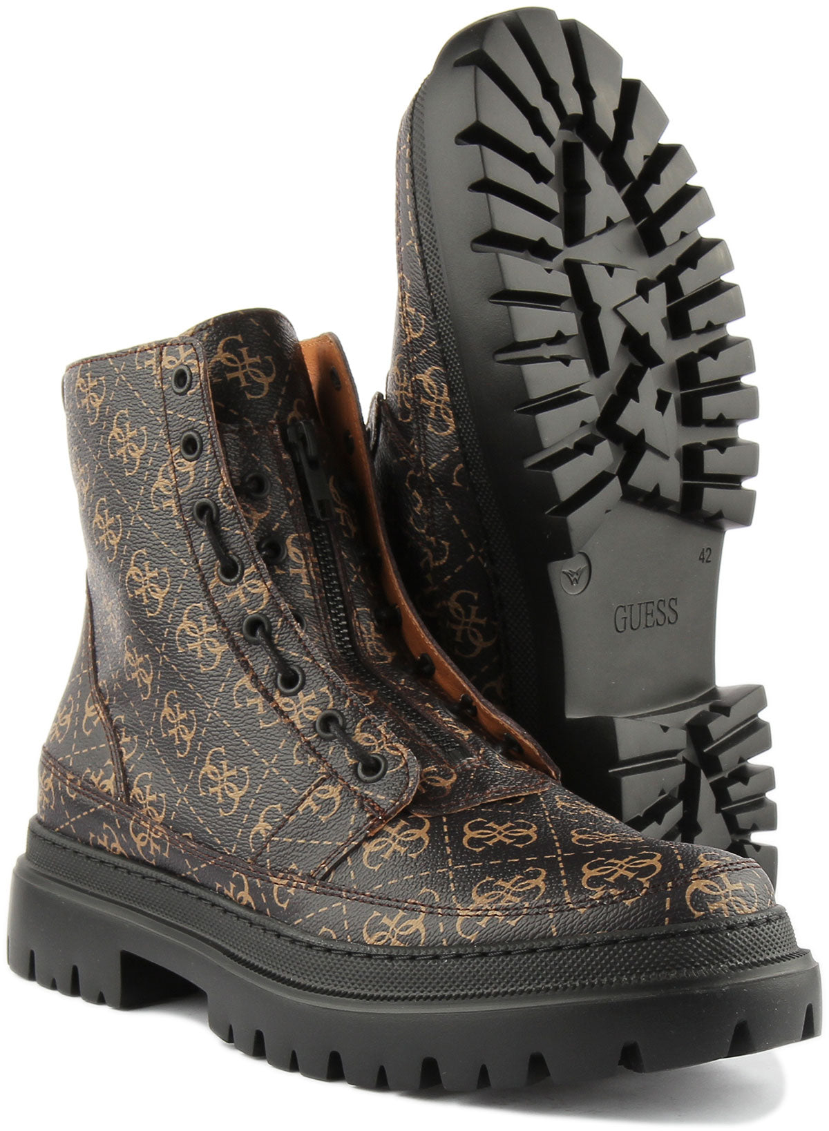 Guess boots mens brown best sale