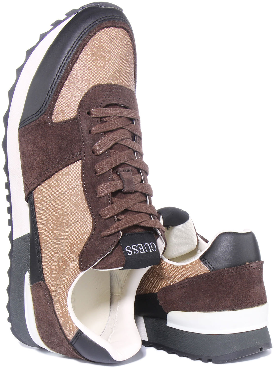 Guess Padova Lace up Trainer In Brown For Men