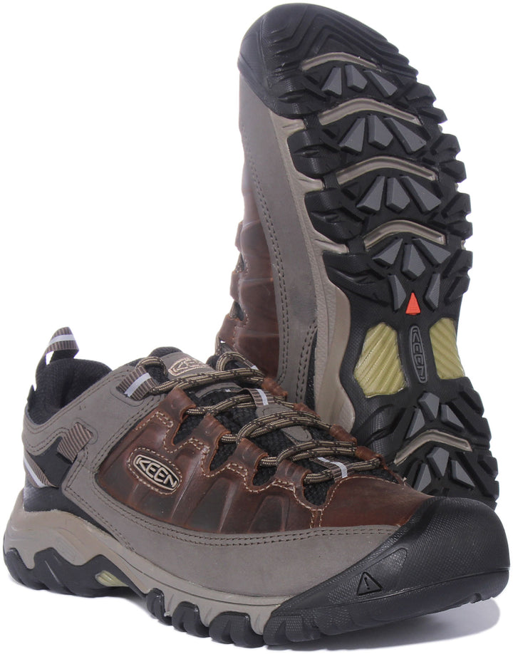 Keen Targee III Zapatos de senderismo de piel impermeable para hombre en marrón