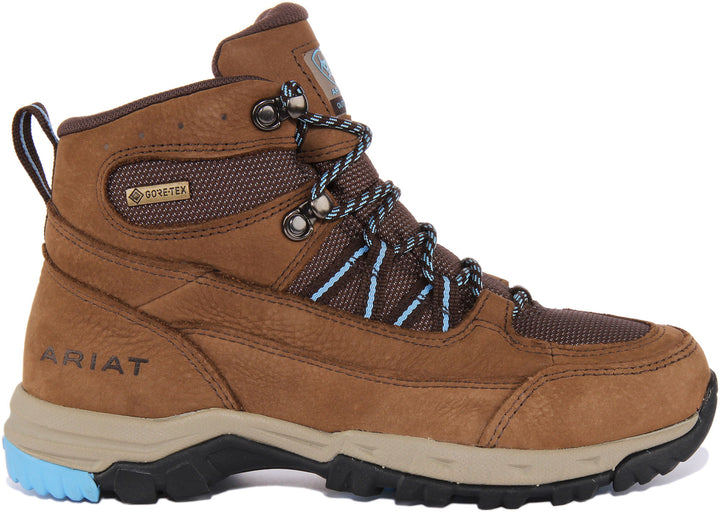 Ariat Skyline Summit Gore Tex Stivale in pelle impermeabile allacciato da donna in marrone