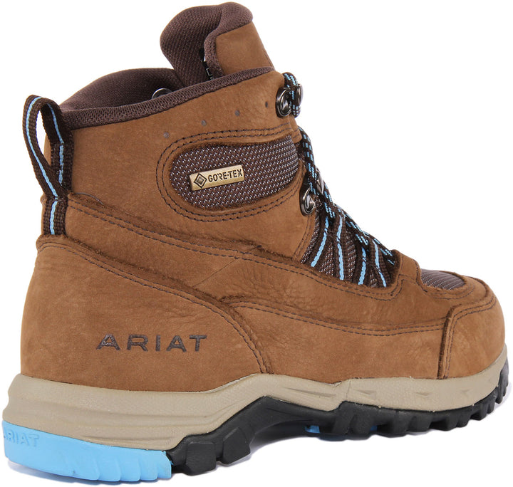 Ariat Skyline Summit Gore Tex Stivale in pelle impermeabile allacciato da donna in marrone