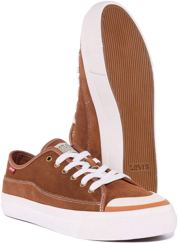 Levi's Square Low Zapatillas deportivas de lona con cordones para hombre en marrón