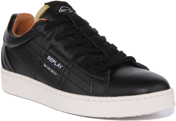 Replay Smash Lay Baskets en cuir à lacets pour hommes en brun