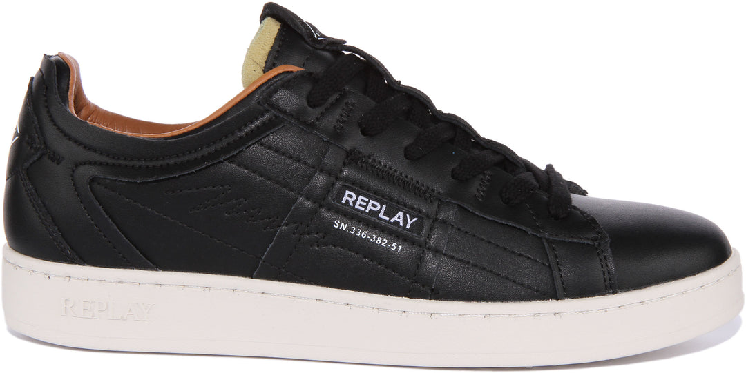 Replay Smash Lay Baskets en cuir à lacets pour hommes en brun