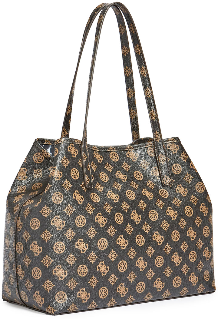 Guess Vikky Large Peony 2 in 1 Bag In Brown For Women