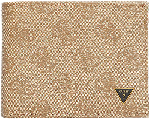 Guess Vezzola Card & Note Wallet In Beige Brown