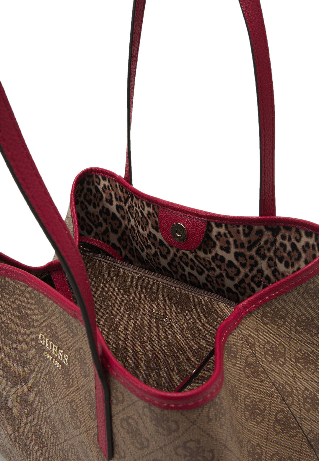 Guess Vikky Tote Bag In Brown For Women