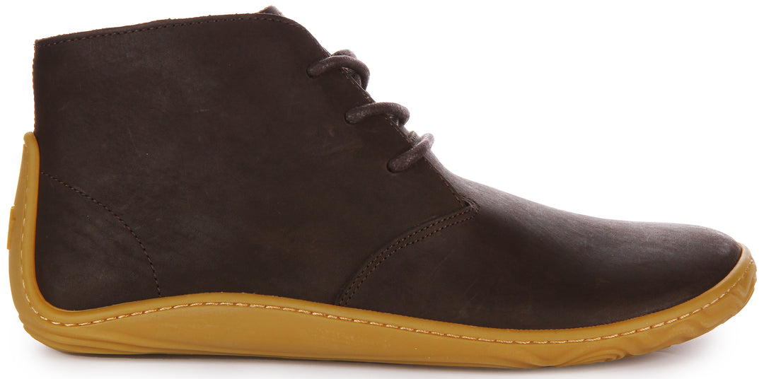 Vivobarefoot Addis Desert Bottes en cuir à lacets pour hommes en brun