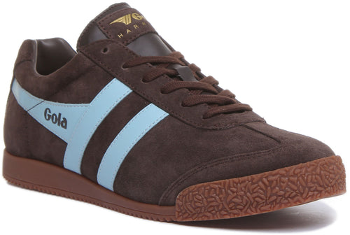 Gola Classics Harrier Suede In Brown Blue