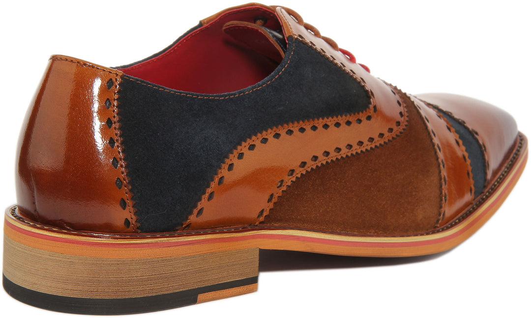 Justinreess England Ollie In Brown Blue For Men