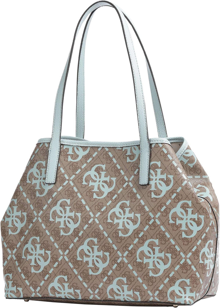 Guess Vikky Large Tote Bag 2 in 1 In Brown Blue For Women