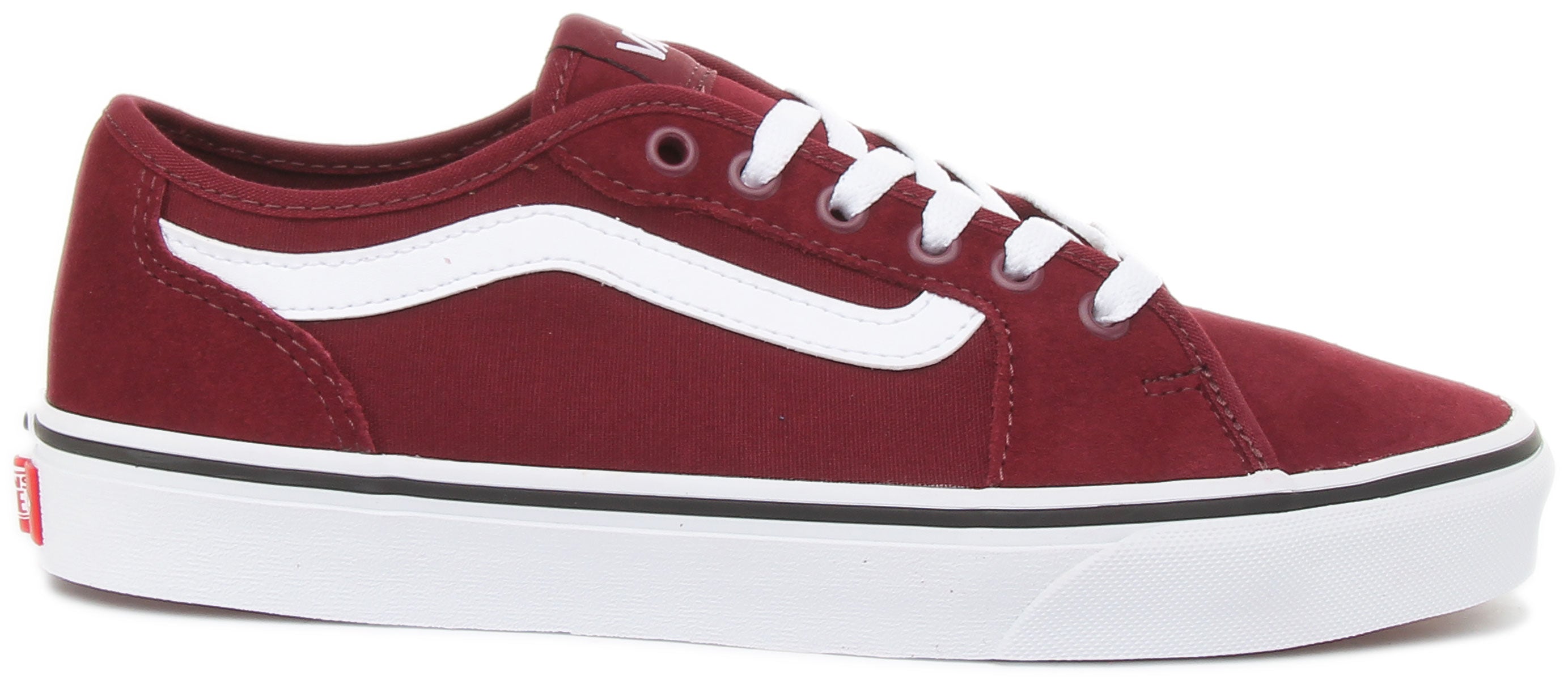 Vans old clearance skool checkerboard burgundy