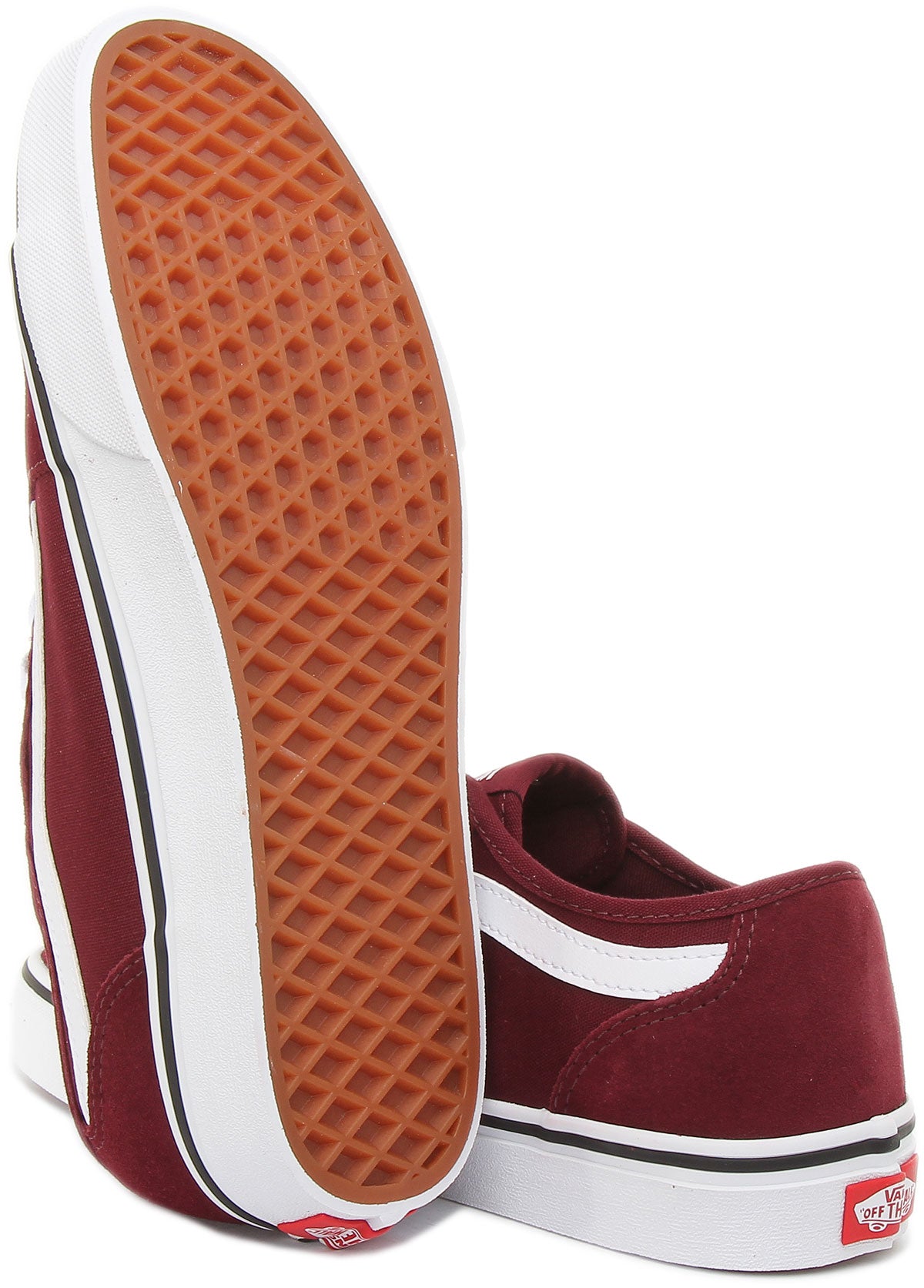 Mens vans burgundy on sale old skool trainers