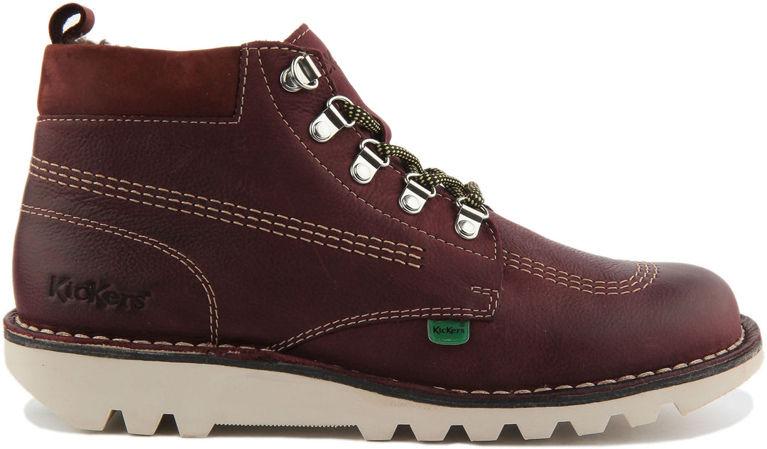 Kickers Kick Hi In Burgundy For Men