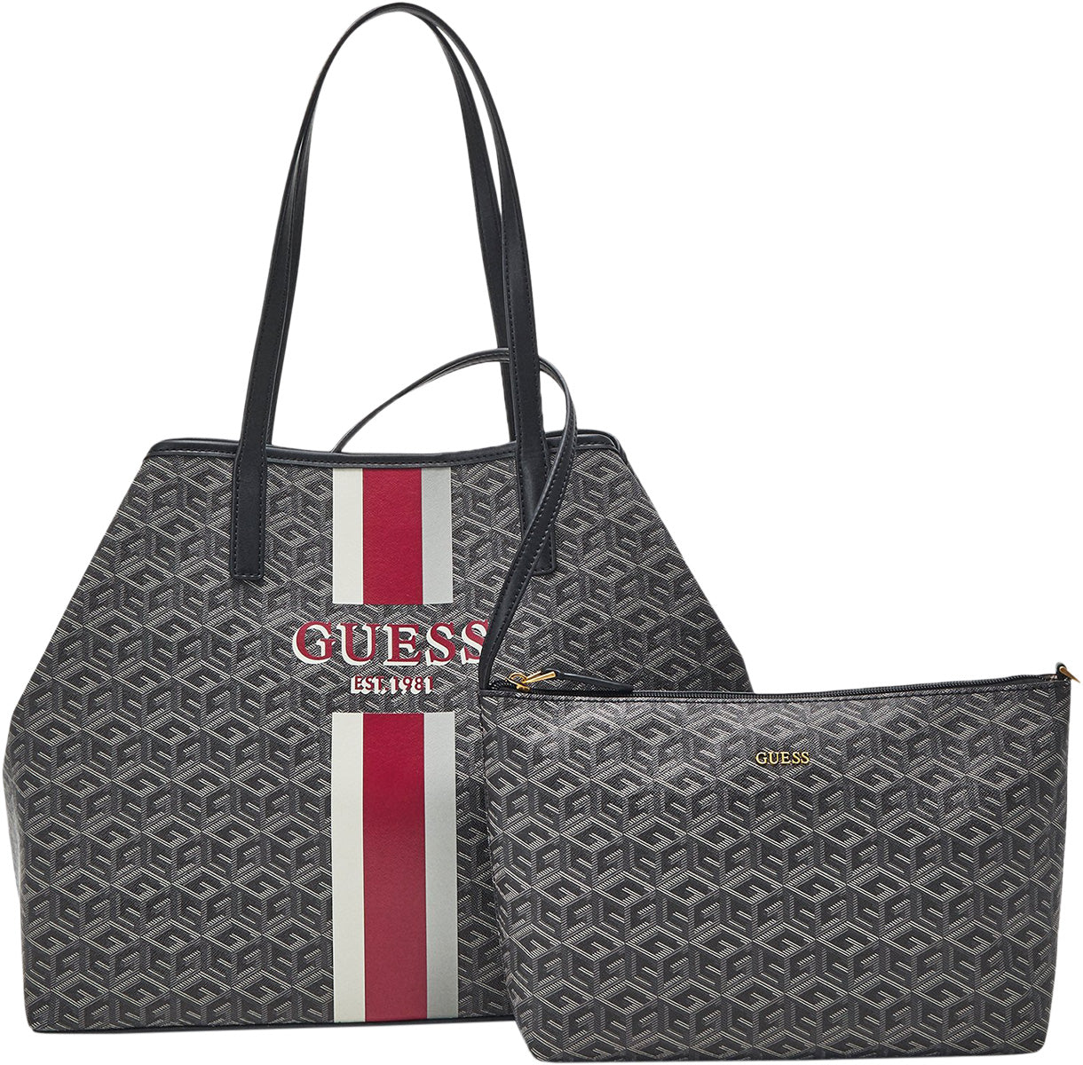 Guess Hwsv6995290 Vikky Cube In Charcoal For Women | Shopping Bag