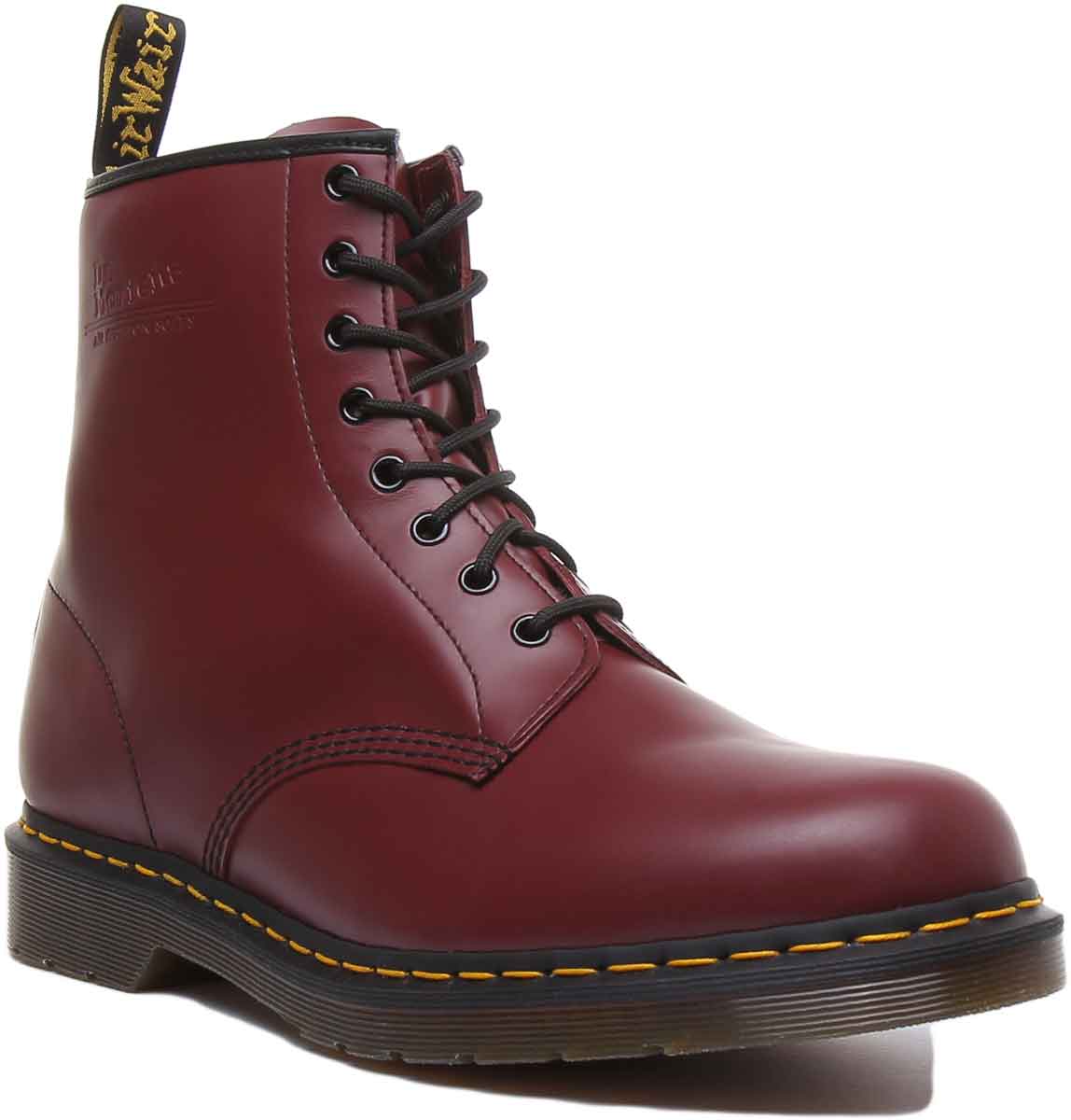 Dr Martens 1460 Smooth Bottes classiques en cuir a lacets a 8 oeillets pour unisexe en noir