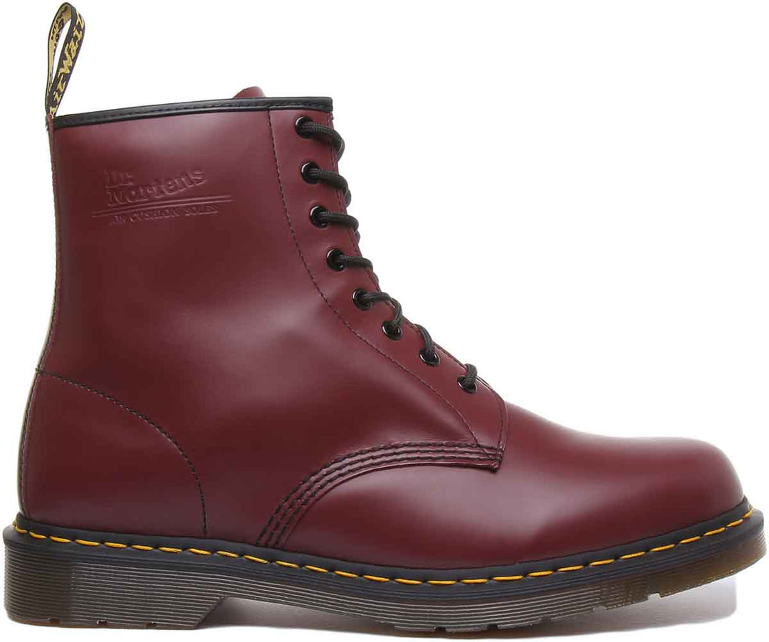 Dr Martens 1460 Smoth In Cherry Lace up Eyelet Red Oxblood