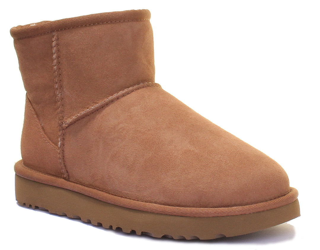Ugg Australia Classic Mini In Chestnut Short Sheepskin Ankle