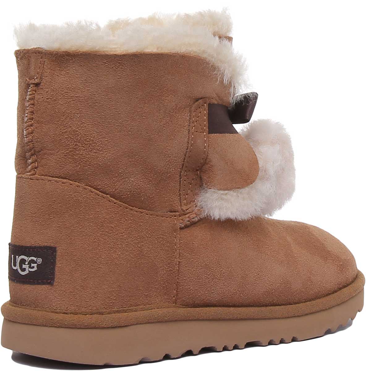 Ugg neri bassi sale con fiocco