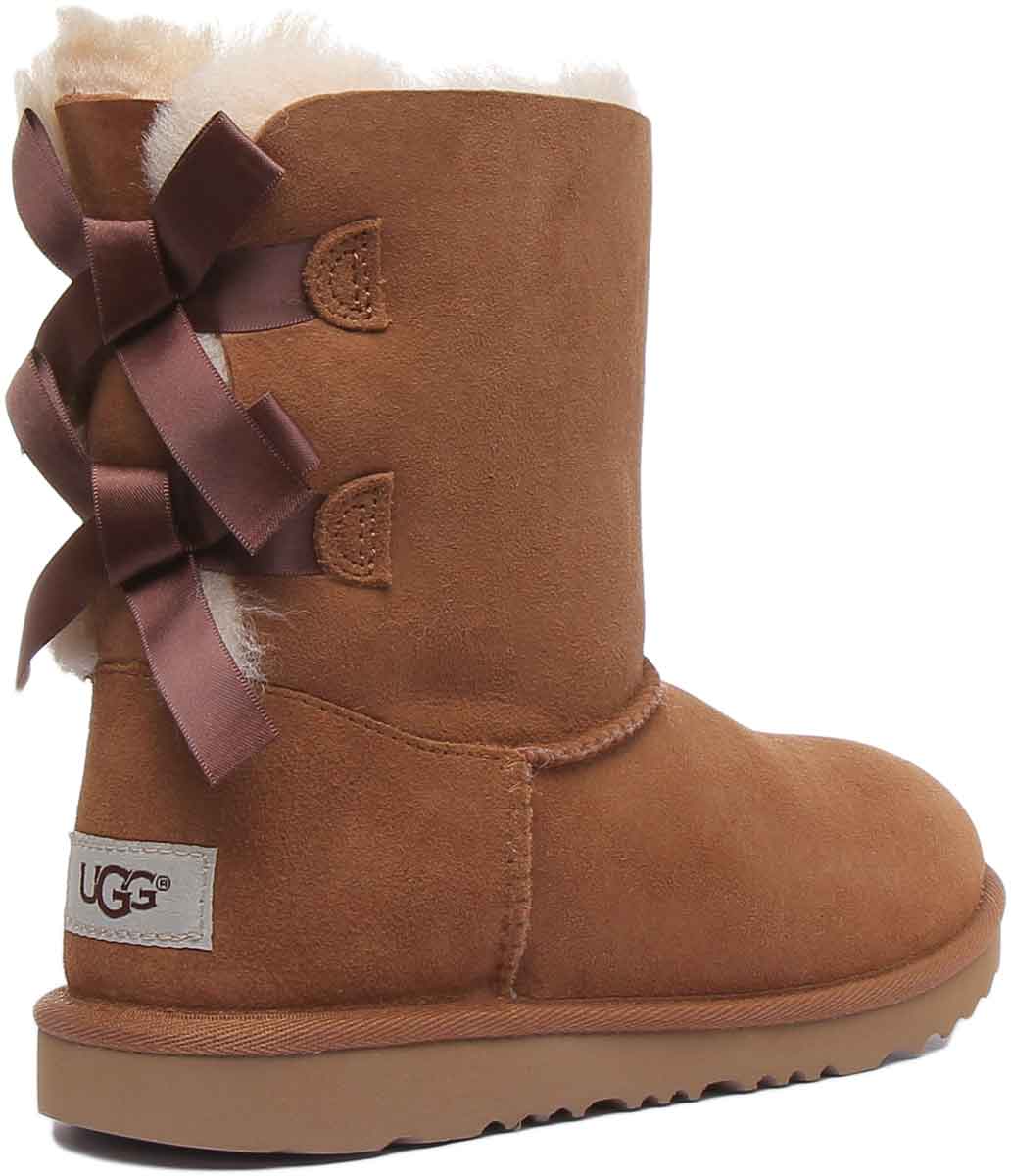 Ugg Australia K Bailey Bow 2 In Chestnut For Youth