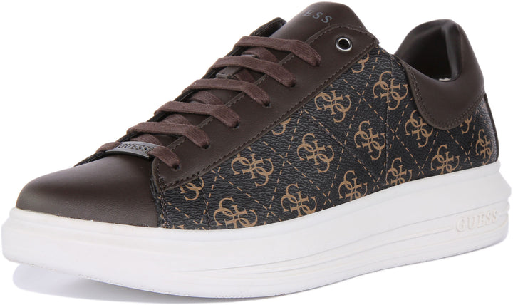 Guess Vibo Trainer In Brown 4G For Men