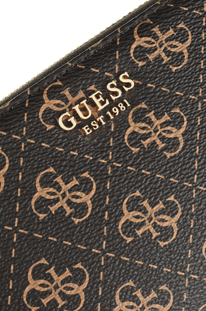 Guess Didi Maxi cartera de piel sintética para mujer en choco marrón