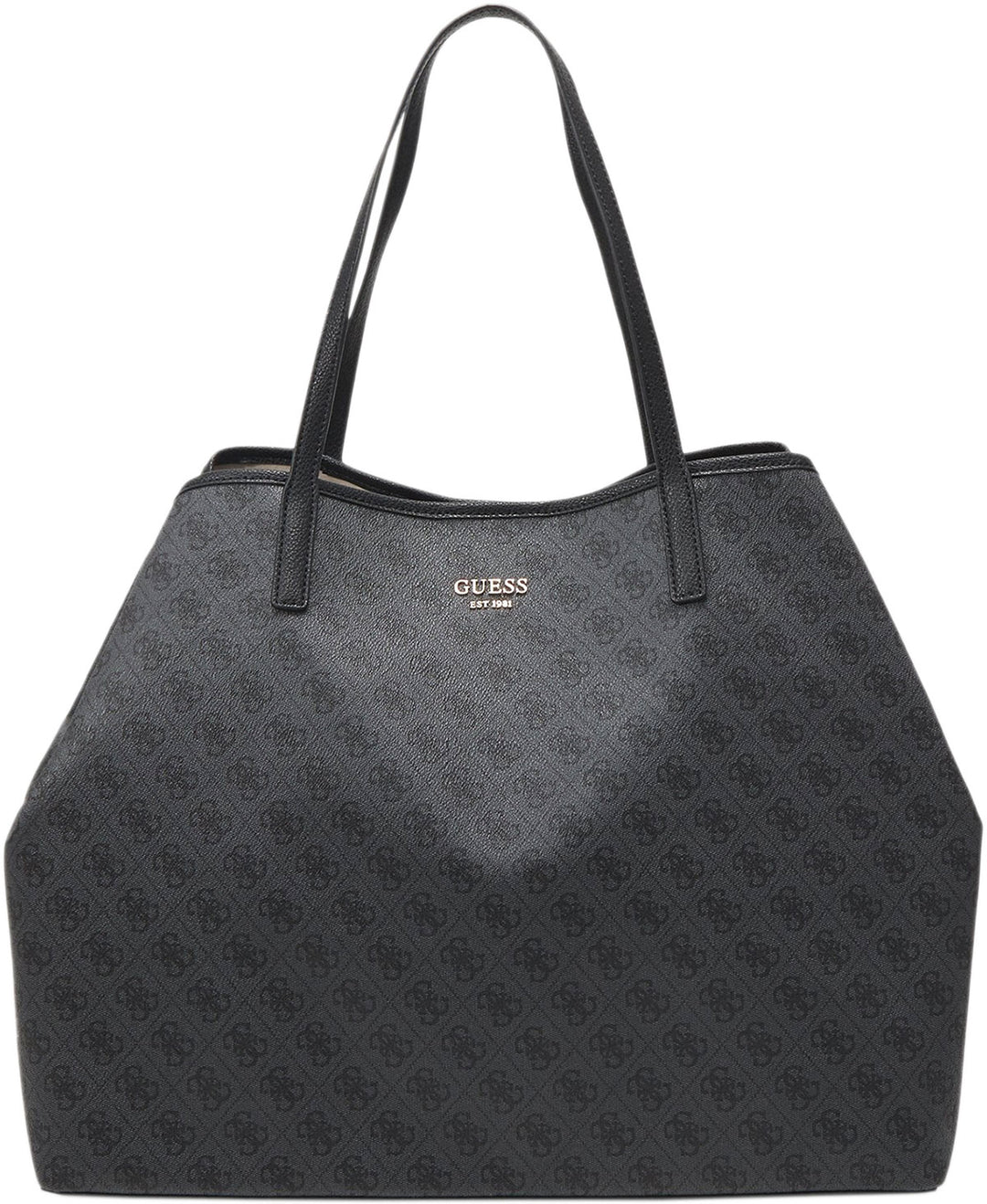 Guess Vikky Women's Synthetic Tote Bag in Coal Size One Size 