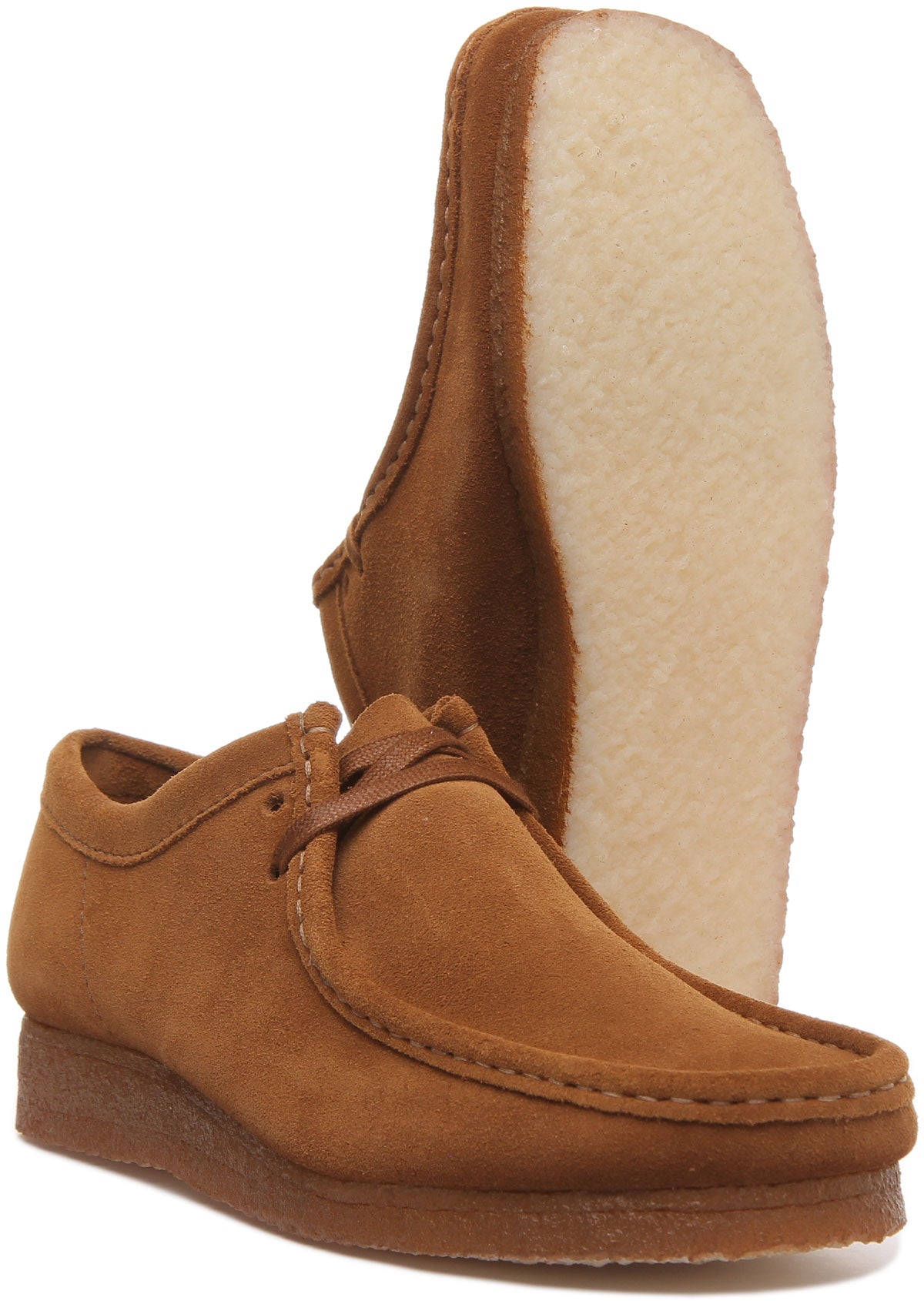 Clarks Wallabee Chaussures en daim a lacets a 2 oeillets pour hommes en cola