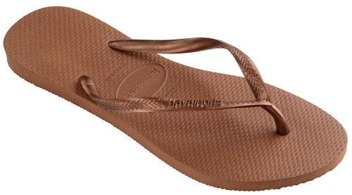 Havaianas Slim sandales à fines lanières pour femmes en cuivre