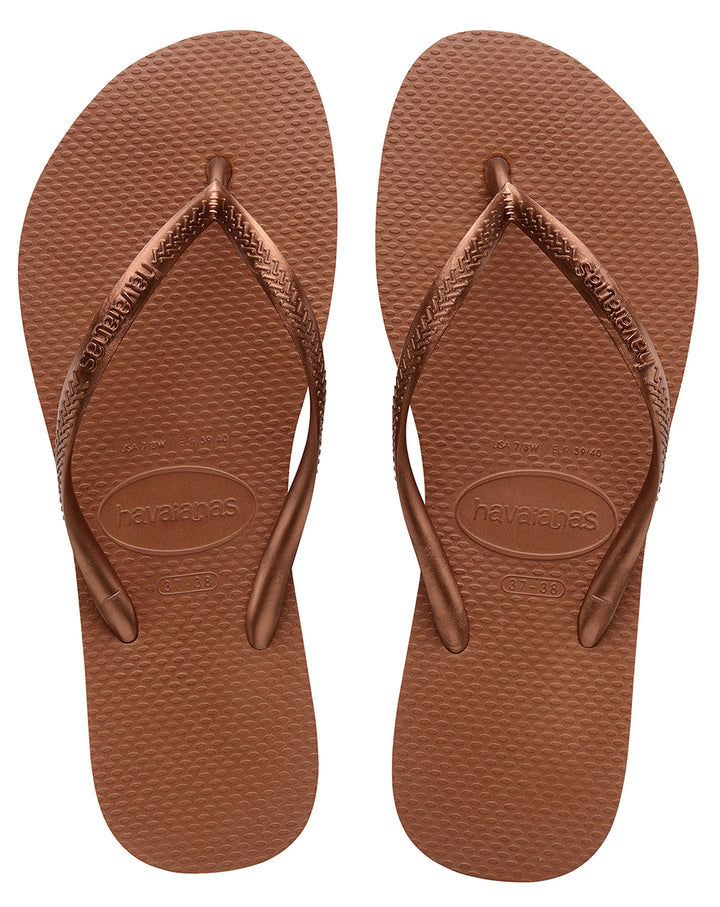Havaianas Slim Frauen Schlanke Riemchen Sandale Kupfer